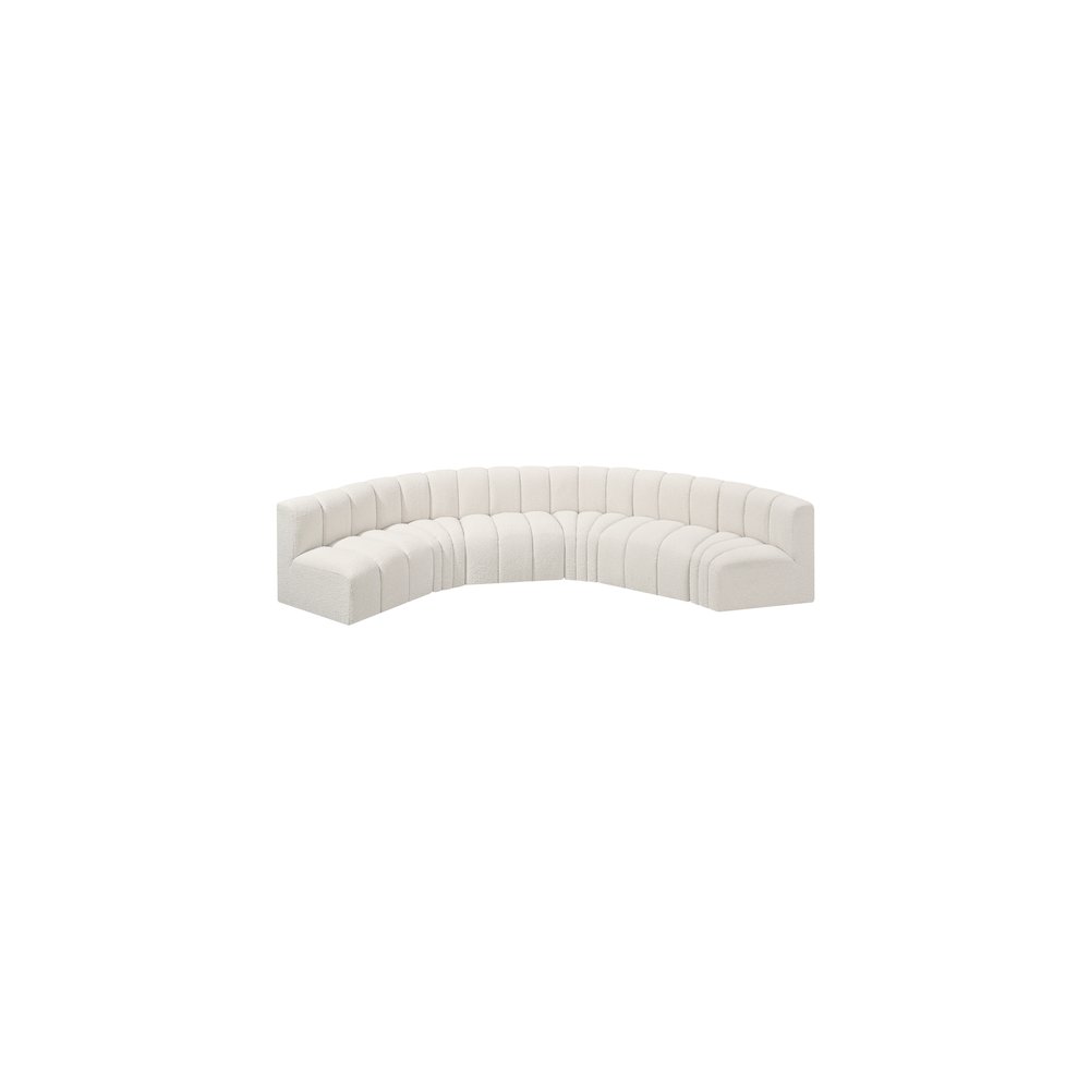 Arc Cream Boucle Fabric Modular Sofa. Picture 4