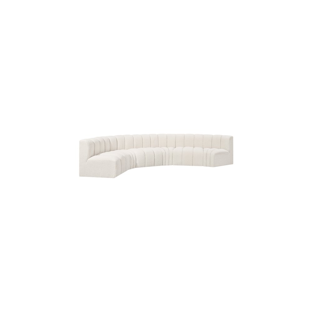 Arc Cream Boucle Fabric Modular Sofa. Picture 5