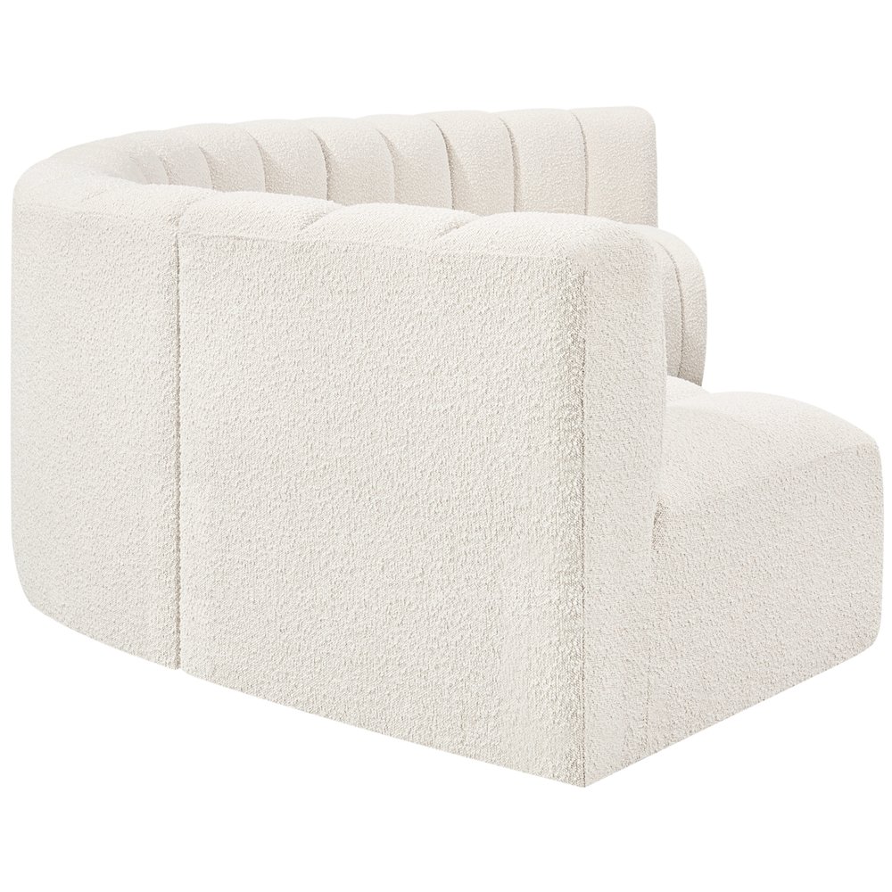 Arc Cream Boucle Fabric Modular Sofa. Picture 6