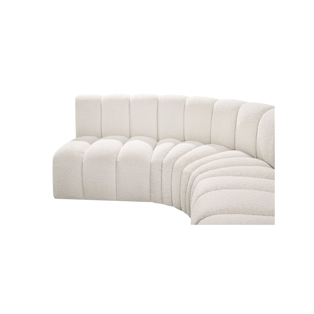 Arc Cream Boucle Fabric Modular Sofa. Picture 7