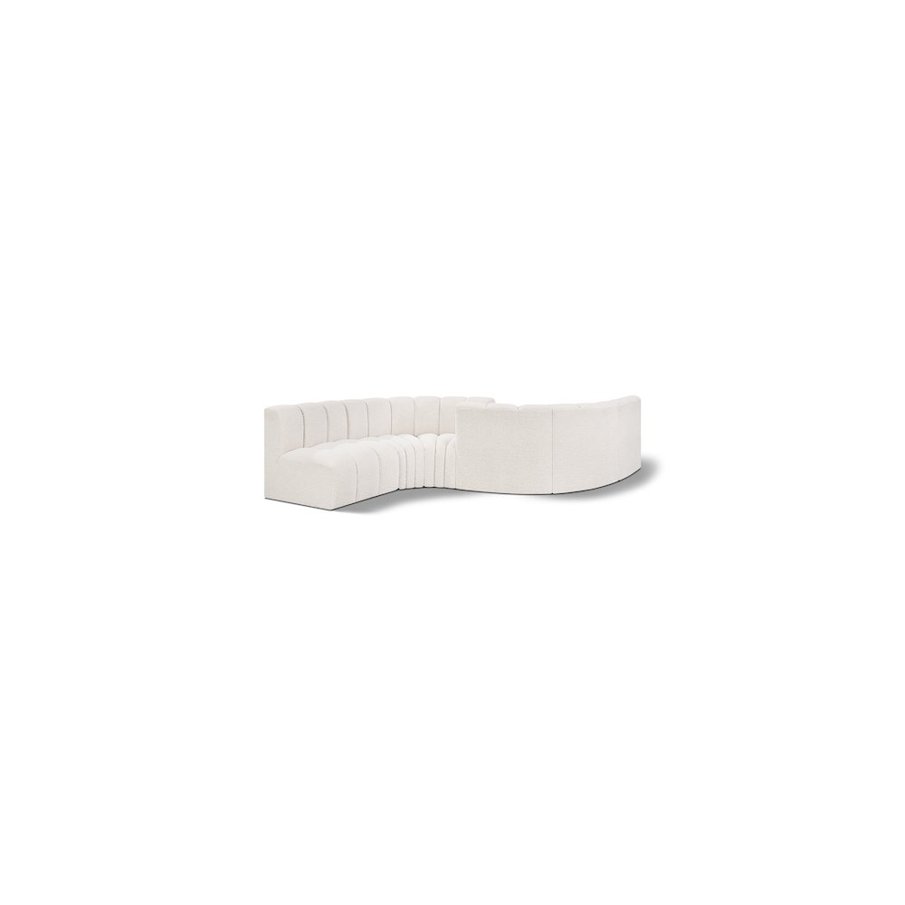 Arc Cream Boucle Fabric Modular Sofa. Picture 1