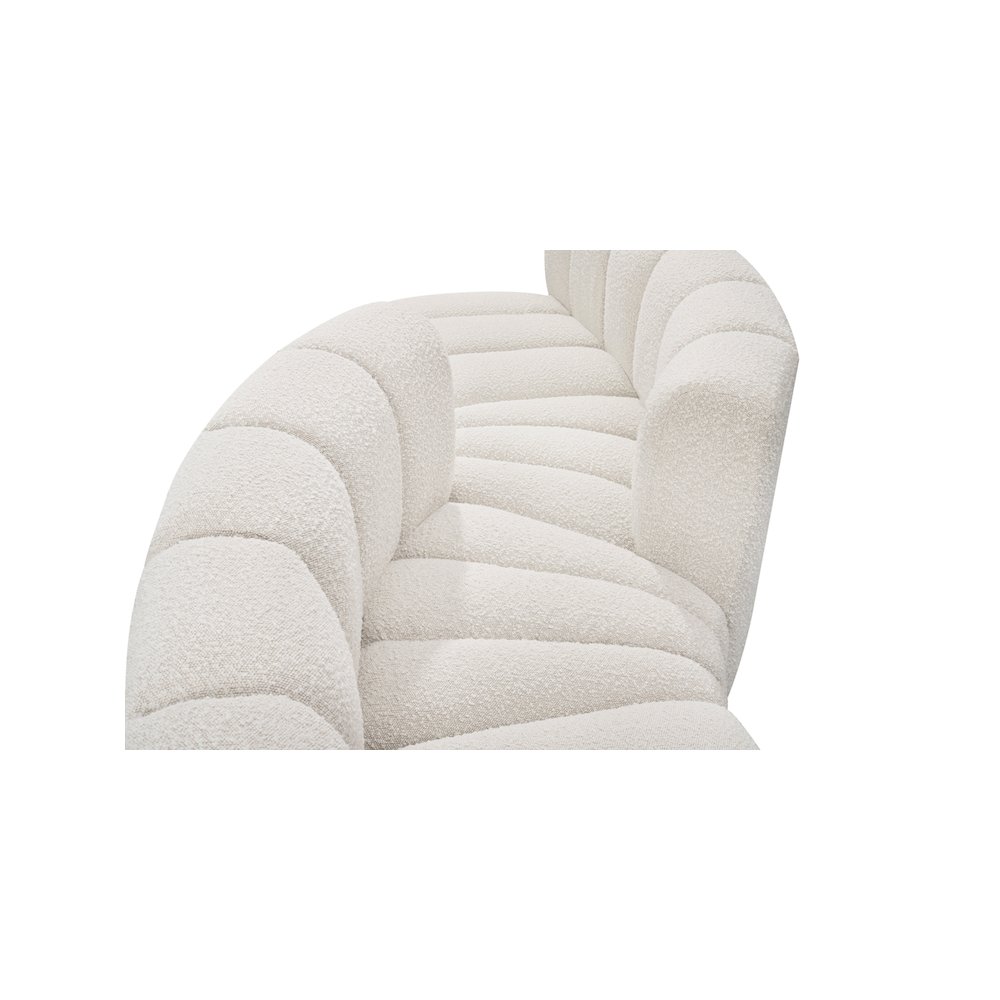 Arc Cream Boucle Fabric Modular Sofa. Picture 4