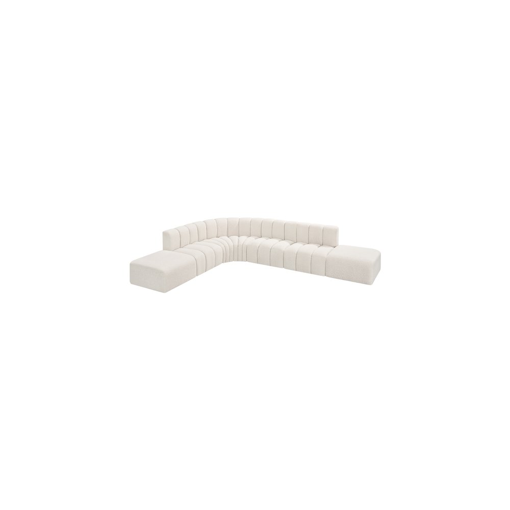 Arc Cream Boucle Fabric Modular Sofa. Picture 4