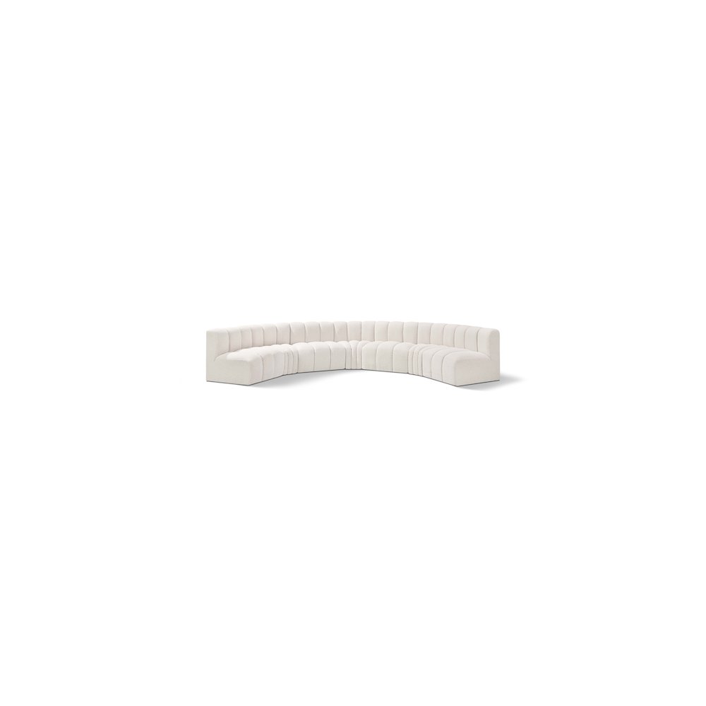 Arc Cream Boucle Fabric Modular Sofa. Picture 1