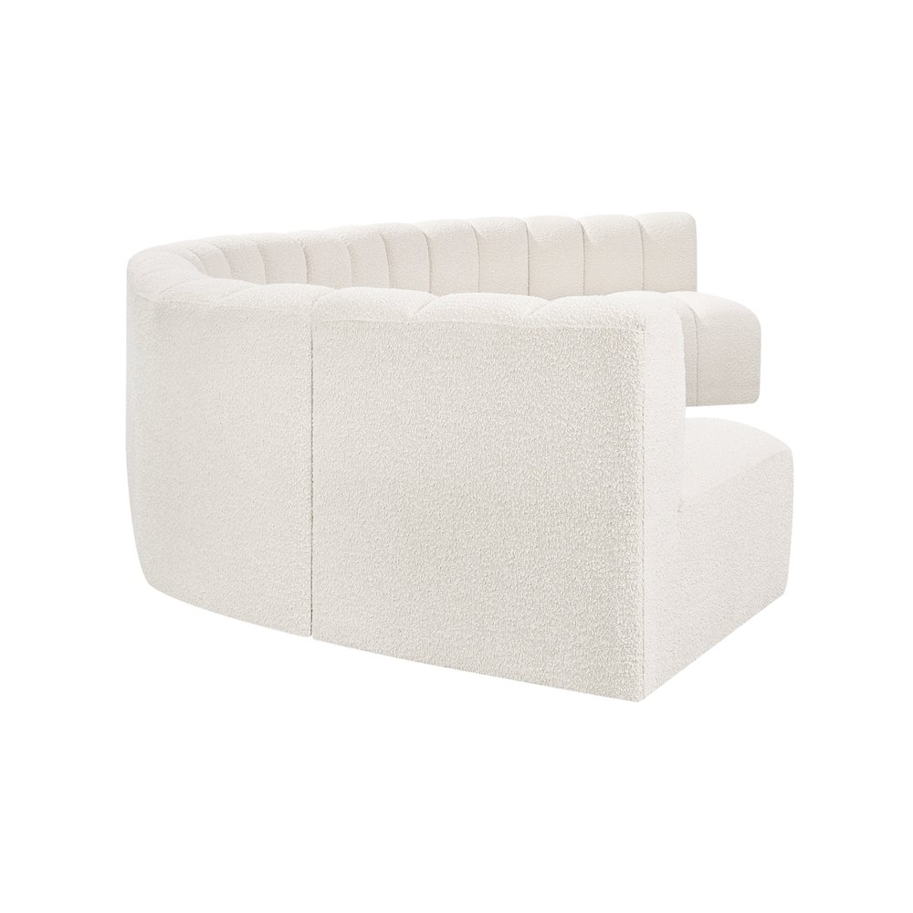 Arc Cream Boucle Fabric Modular Sofa. Picture 6