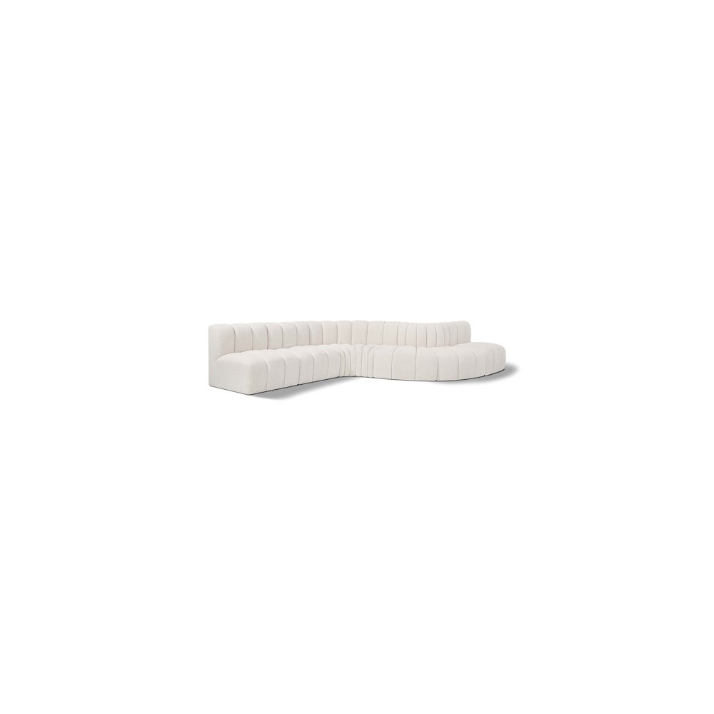 Arc Cream Boucle Fabric Modular Sofa. Picture 1