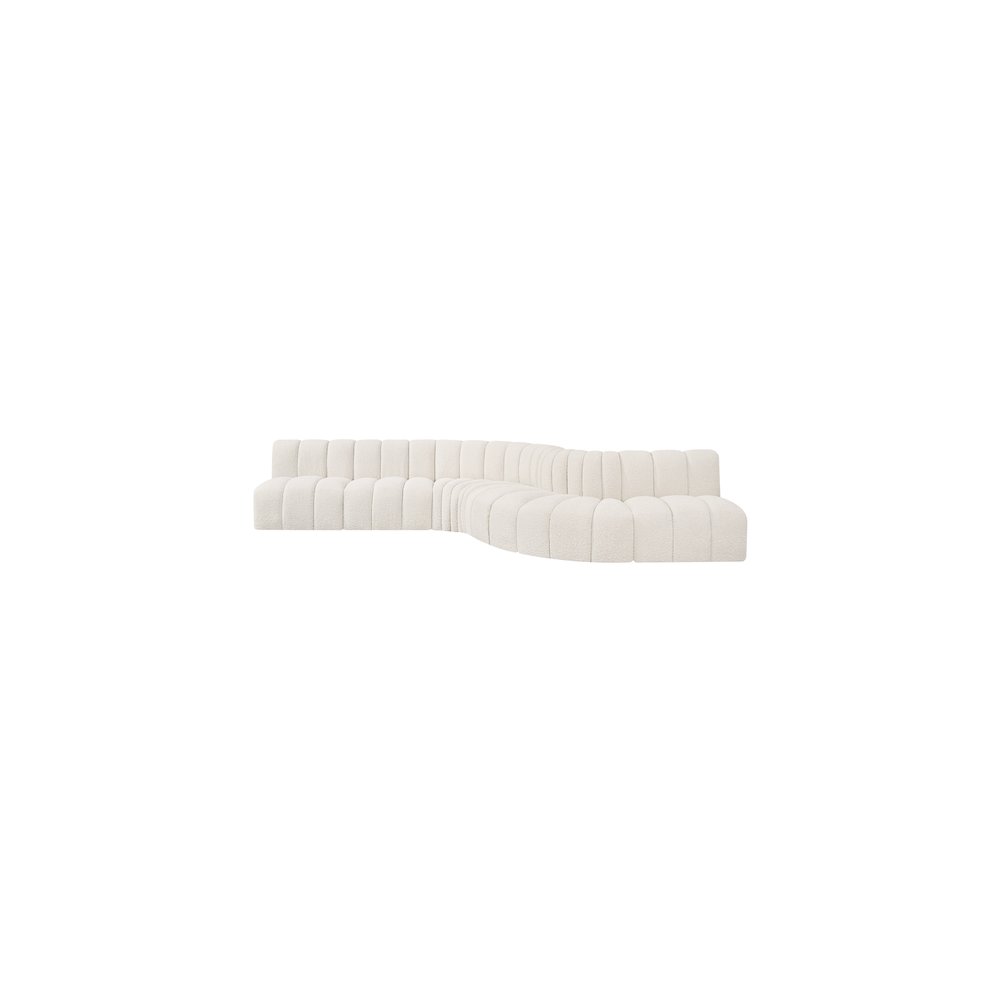 Arc Cream Boucle Fabric Modular Sofa. Picture 4