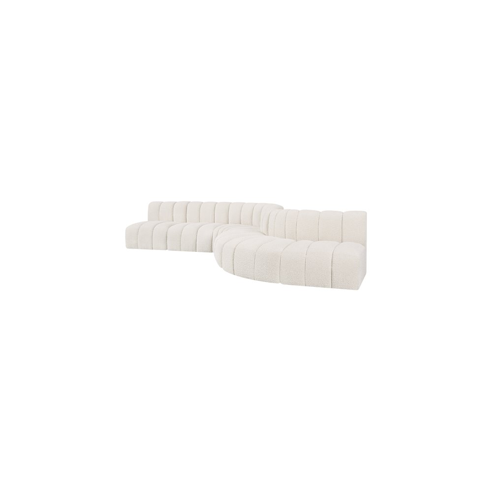 Arc Cream Boucle Fabric Modular Sofa. Picture 5