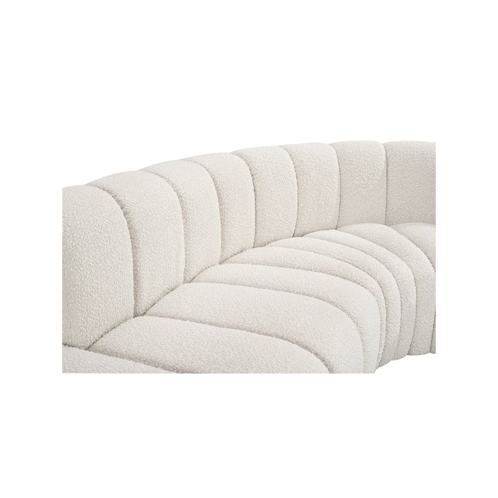Arc Cream Boucle Fabric Modular Sofa. Picture 8