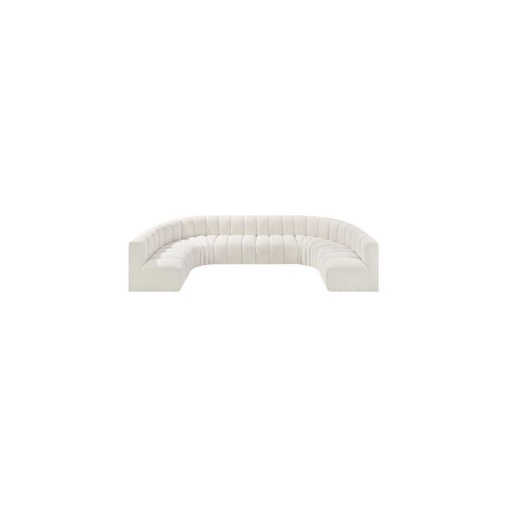Arc Cream Boucle Fabric Modular Sofa. Picture 5