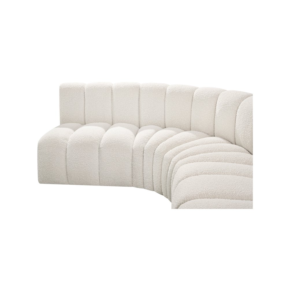 Arc Cream Boucle Fabric Modular Sofa. Picture 7
