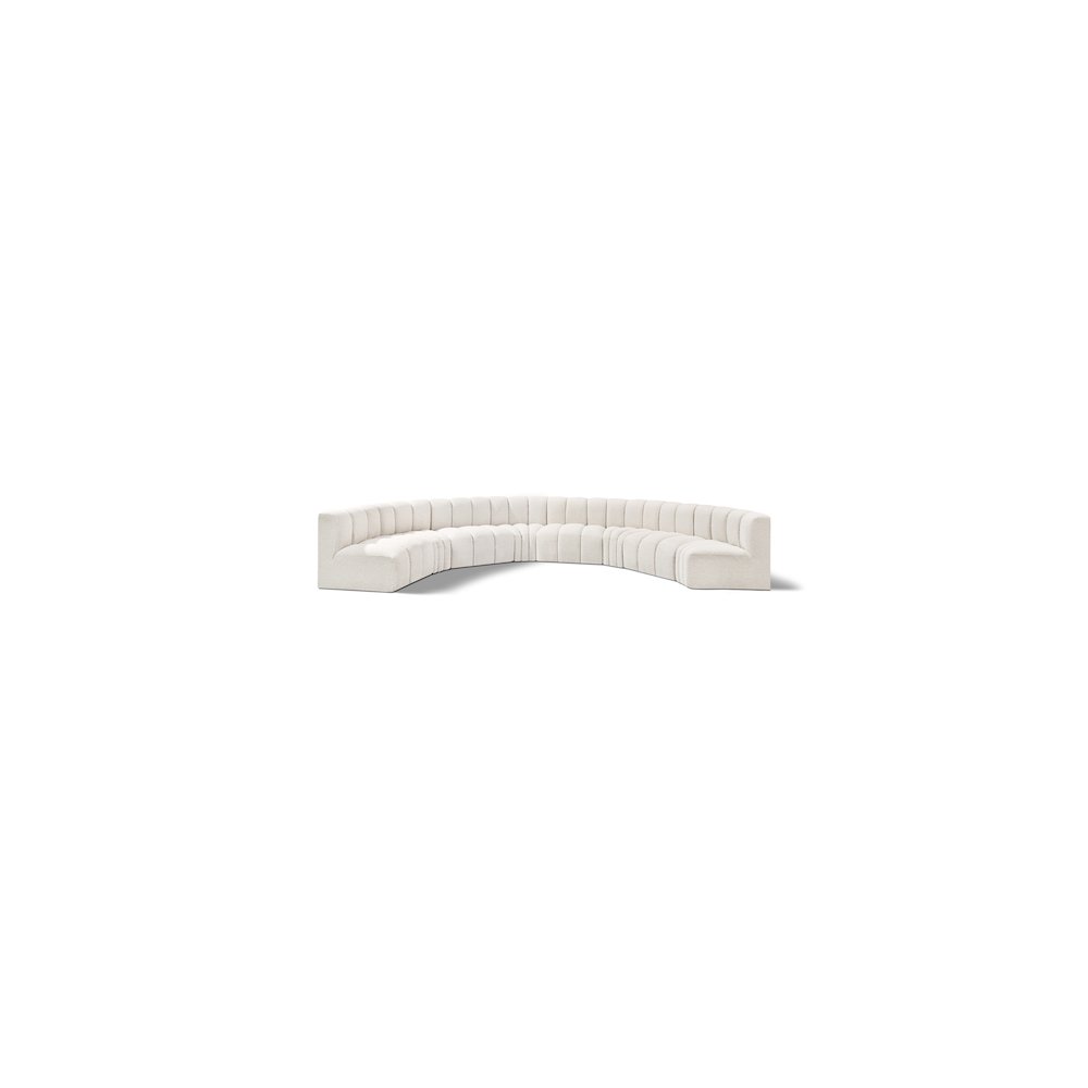 Arc Cream Boucle Fabric Modular Sofa. Picture 1