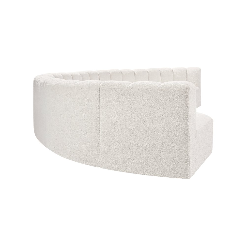 Arc Cream Boucle Fabric Modular Sofa. Picture 6