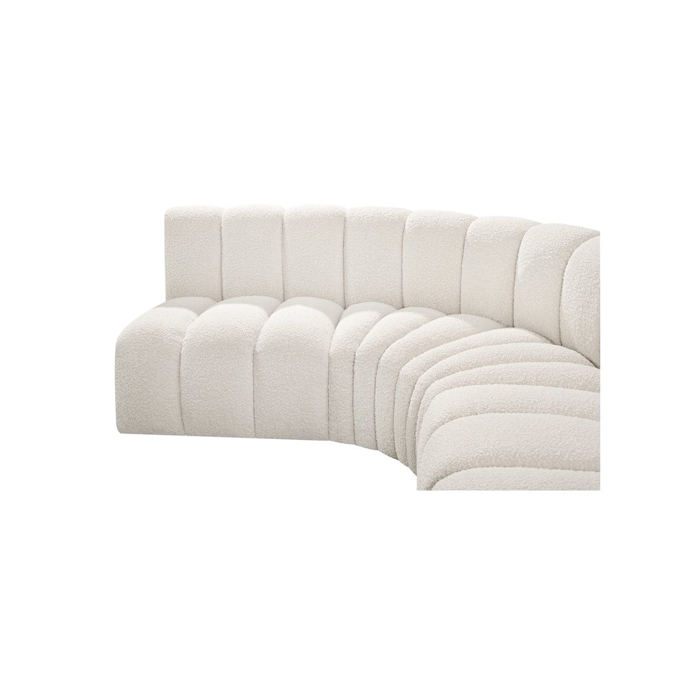 Arc Cream Boucle Fabric Modular Sofa. Picture 7