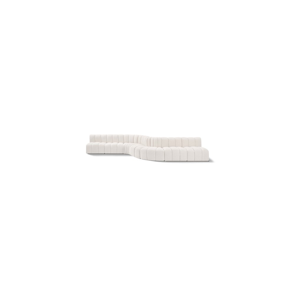 Arc Cream Boucle Fabric Modular Sofa. Picture 1