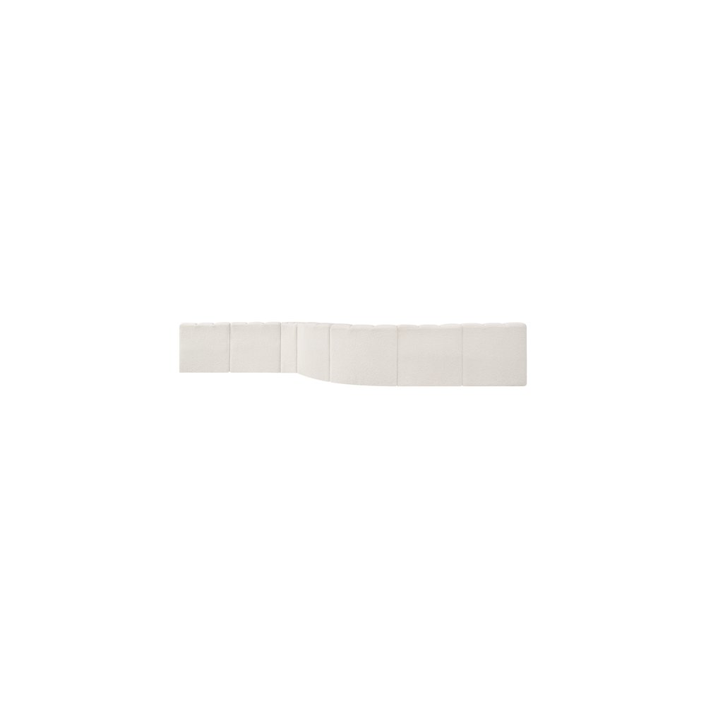 Arc Cream Boucle Fabric Modular Sofa. Picture 3