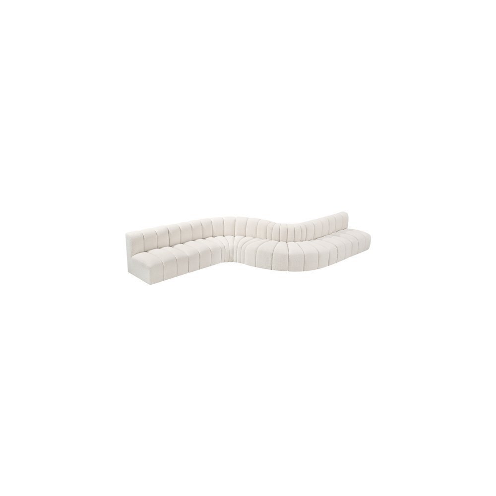 Arc Cream Boucle Fabric Modular Sofa. Picture 4