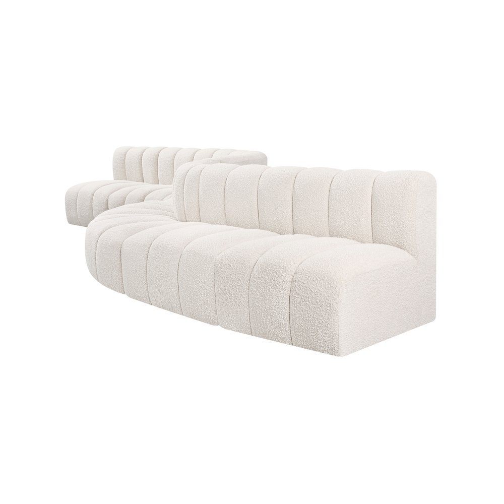 Arc Cream Boucle Fabric Modular Sofa. Picture 5