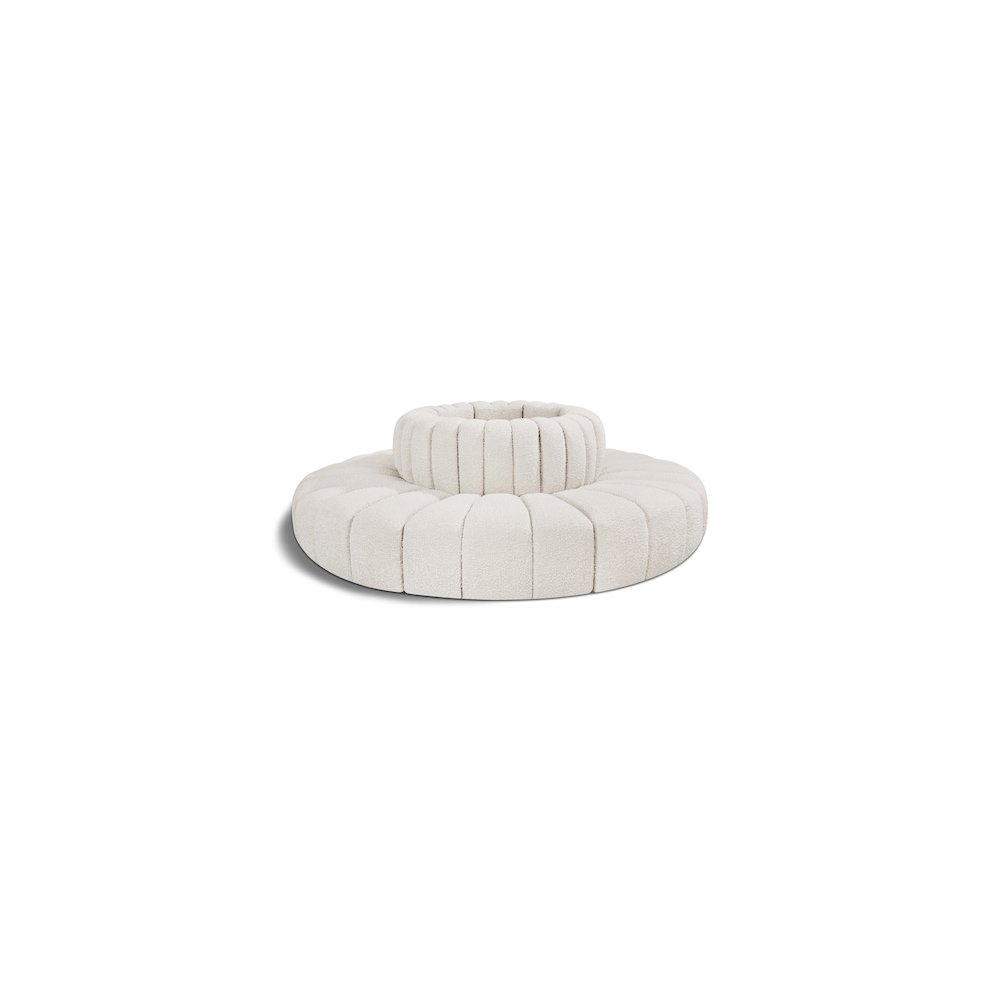 Arc Cream Boucle Fabric Modular Sofa. Picture 1
