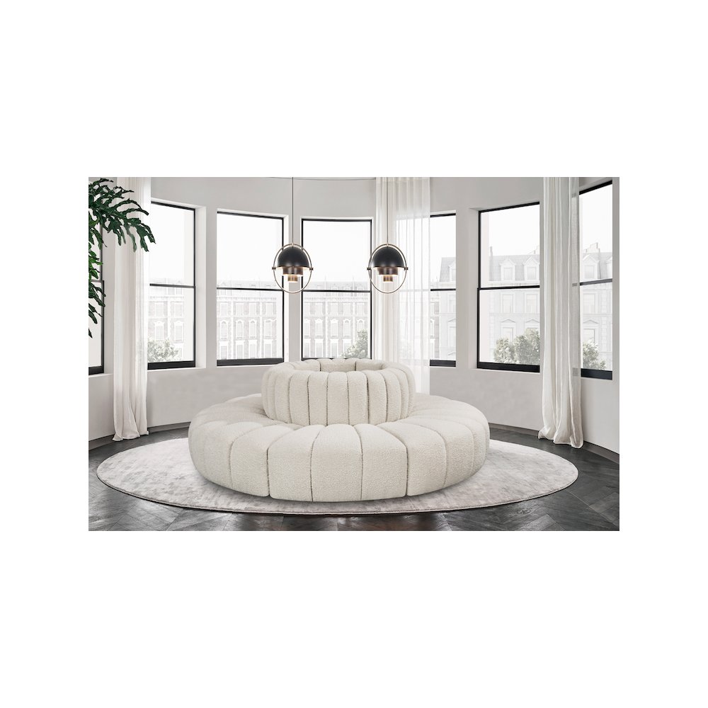 Arc Cream Boucle Fabric Modular Sofa. Picture 2