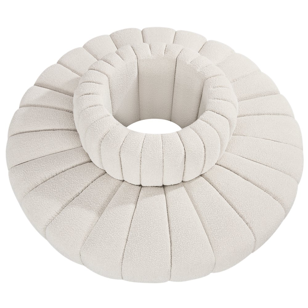 Arc Cream Boucle Fabric Modular Sofa. Picture 3