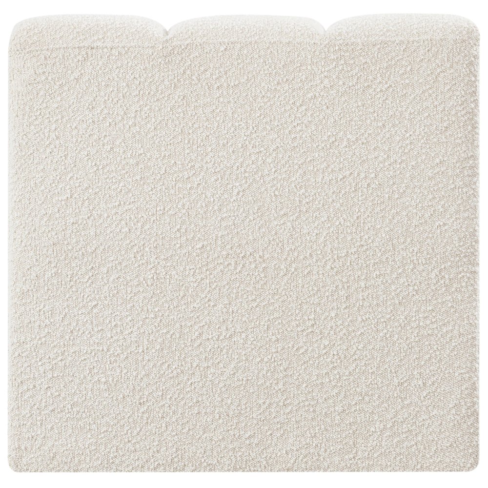 Arc Cream Boucle Fabric Straight Chair. Picture 3