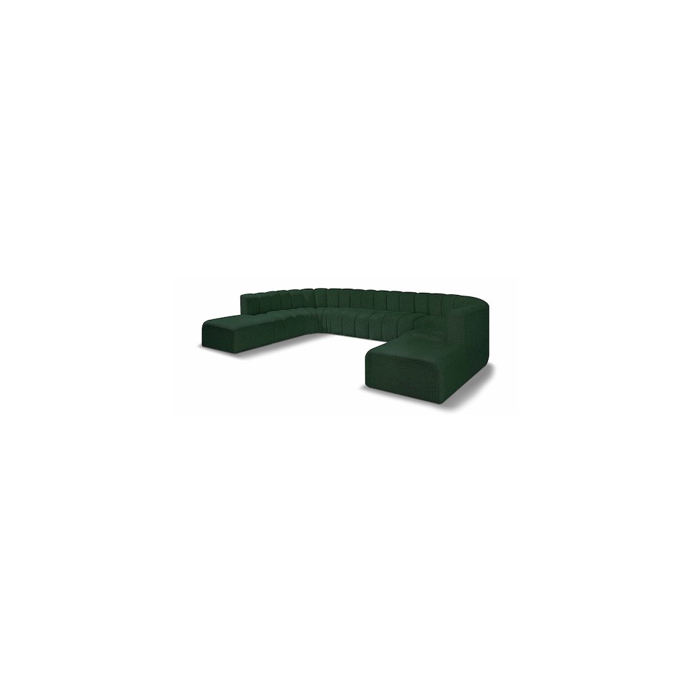 Arc Green Boucle Fabric Modular Sofa. Picture 1