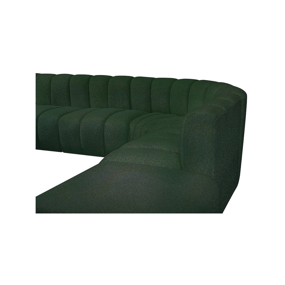 Arc Green Boucle Fabric Modular Sofa. Picture 7