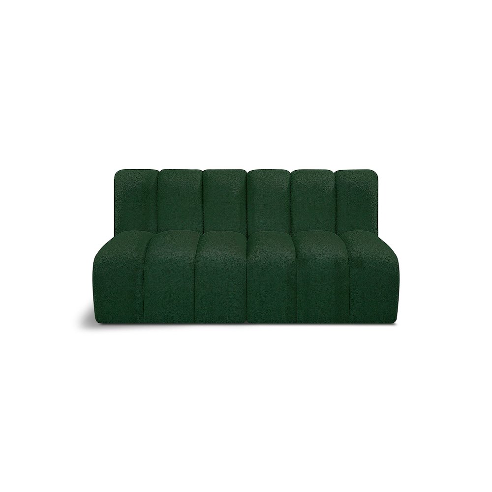 Arc Green Boucle Fabric Modular Sofa. Picture 1