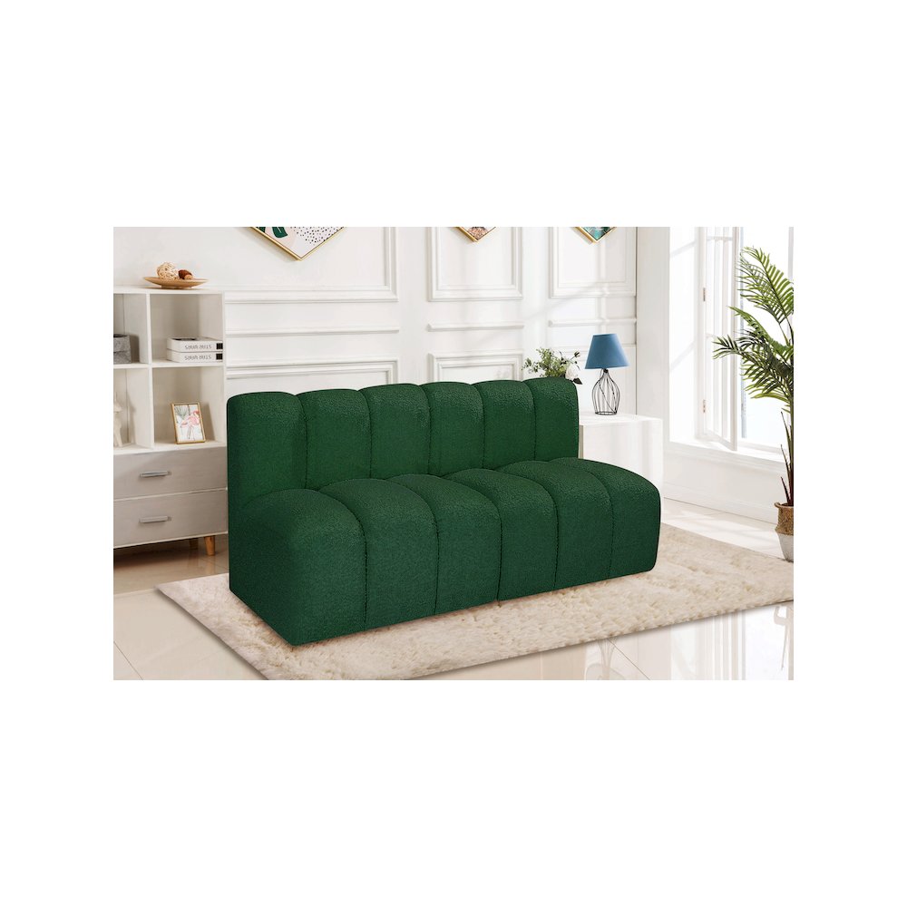 Arc Green Boucle Fabric Modular Sofa. Picture 2