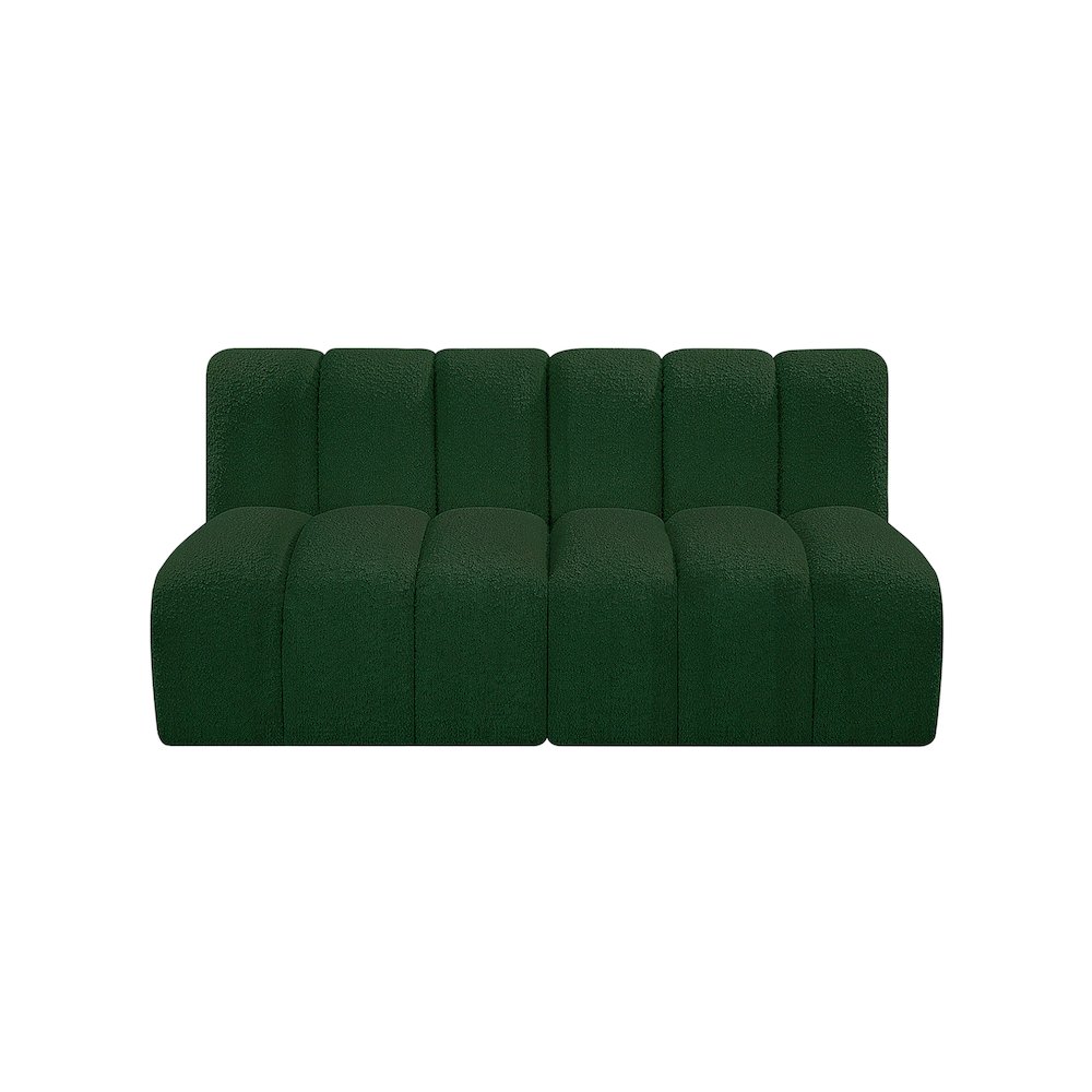 Arc Green Boucle Fabric Modular Sofa. Picture 4