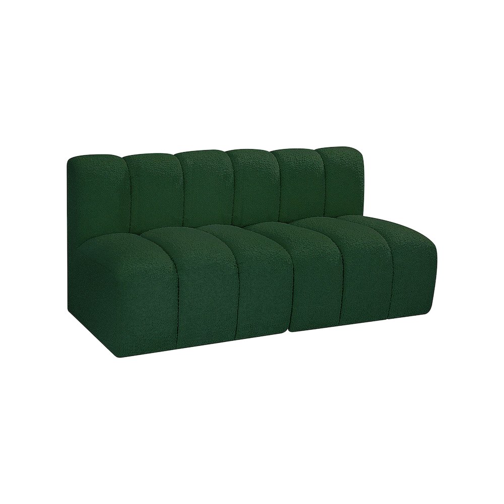 Arc Green Boucle Fabric Modular Sofa. Picture 6