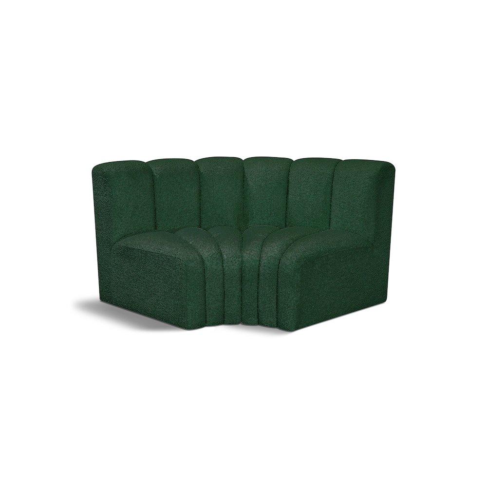 Arc Green Boucle Fabric Modular Sofa. Picture 1