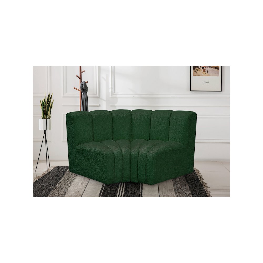 Arc Green Boucle Fabric Modular Sofa. Picture 2