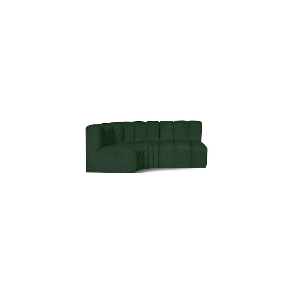 Arc Green Boucle Fabric Modular Sofa. Picture 1