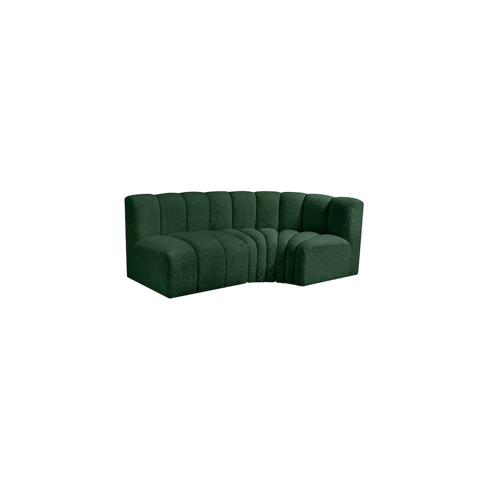 Arc Green Boucle Fabric Modular Sofa. Picture 4