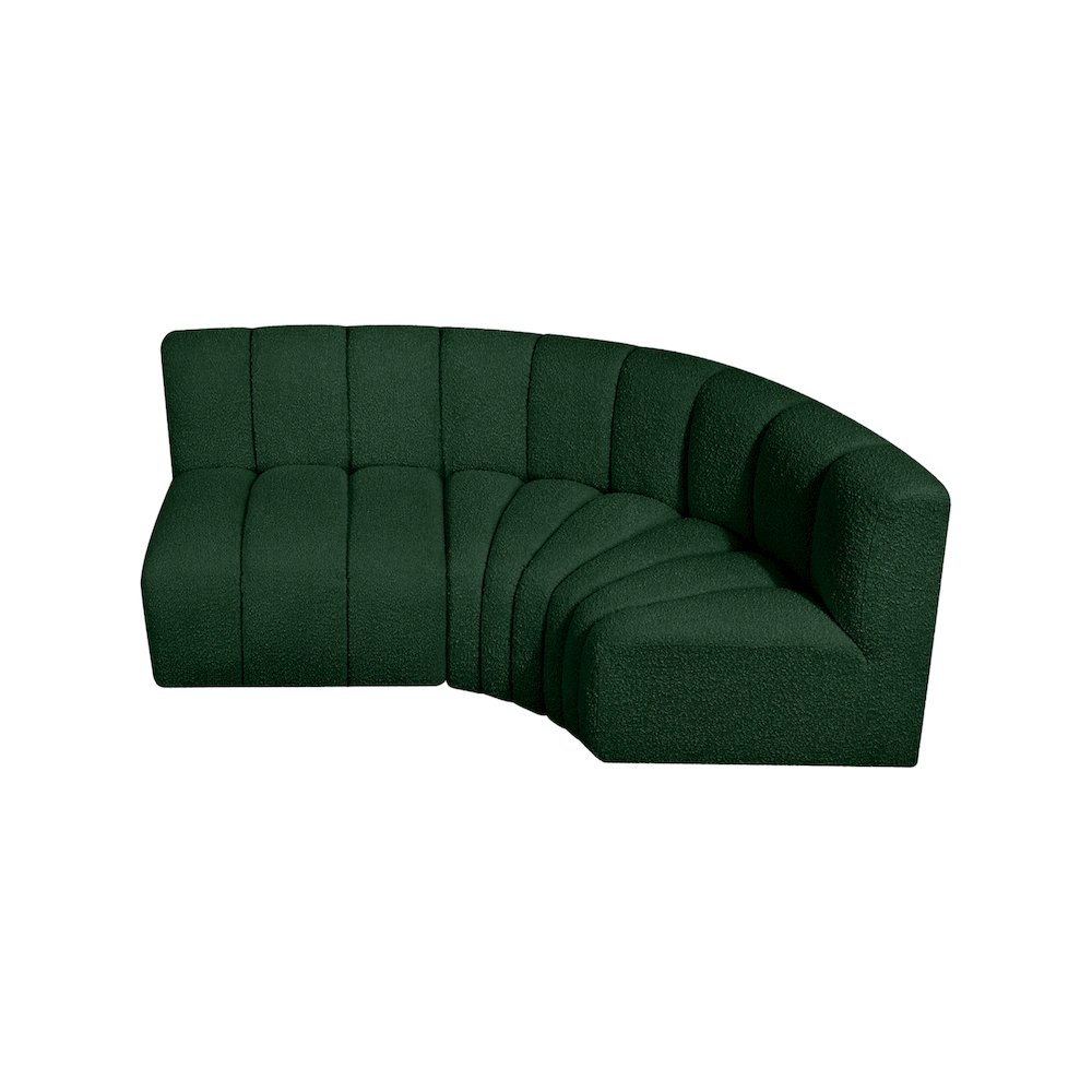 Arc Green Boucle Fabric Modular Sofa. Picture 5