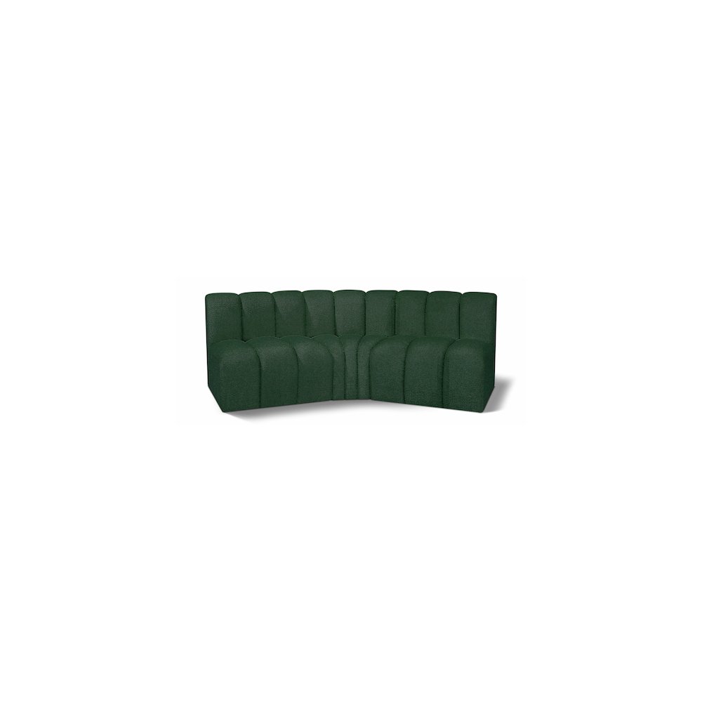 Arc Green Boucle Fabric Modular Sofa. Picture 1