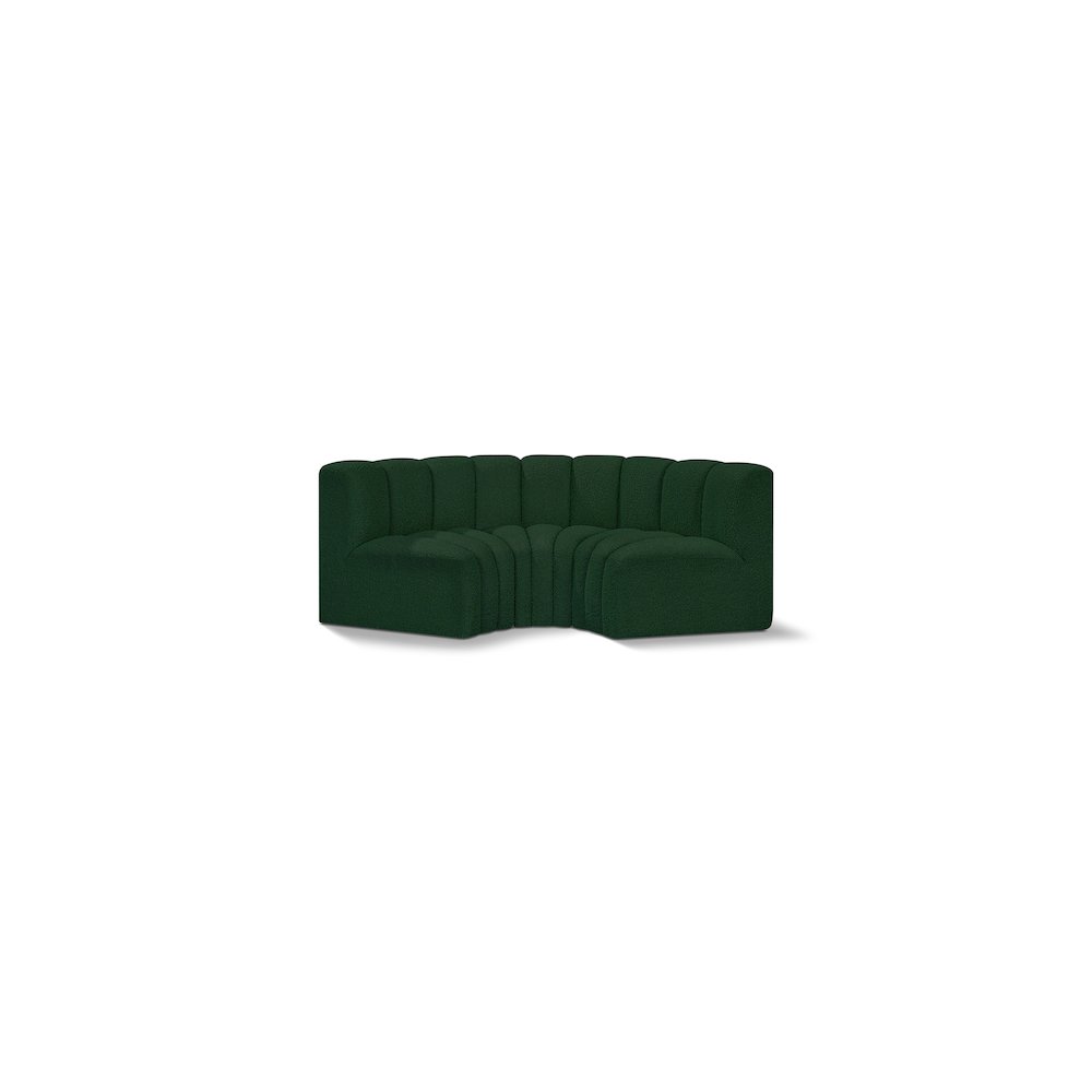 Arc Green Boucle Fabric Modular Sofa. Picture 1