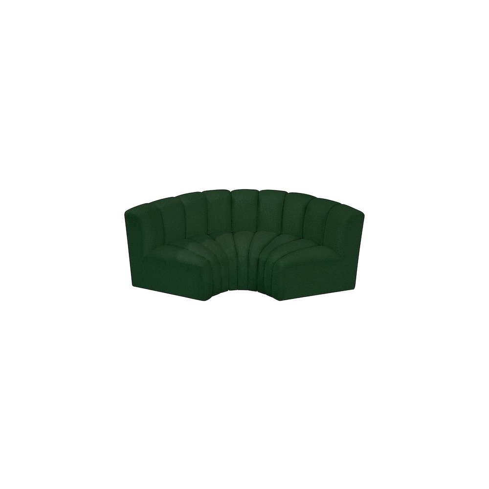 Arc Green Boucle Fabric Modular Sofa. Picture 4