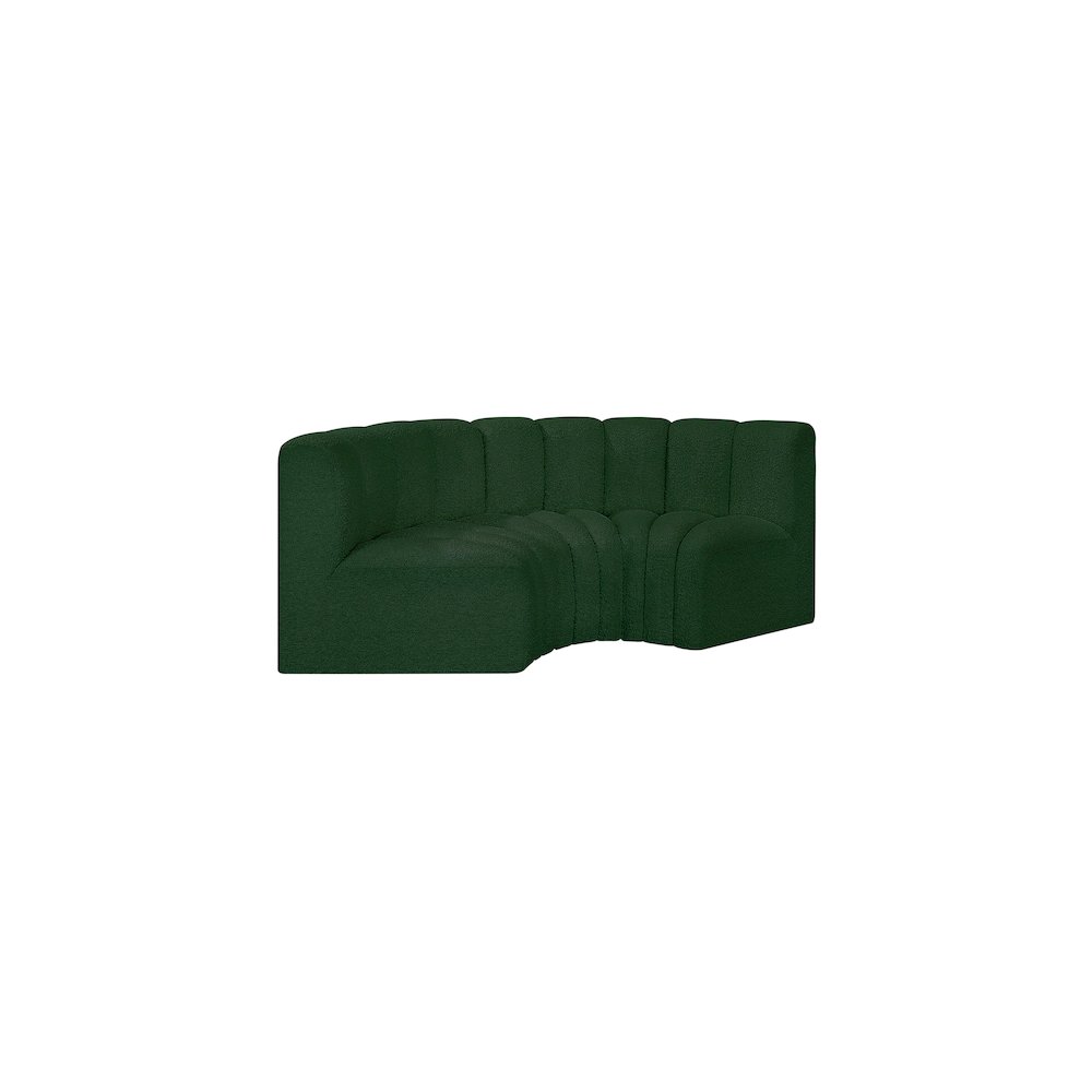 Arc Green Boucle Fabric Modular Sofa. Picture 5