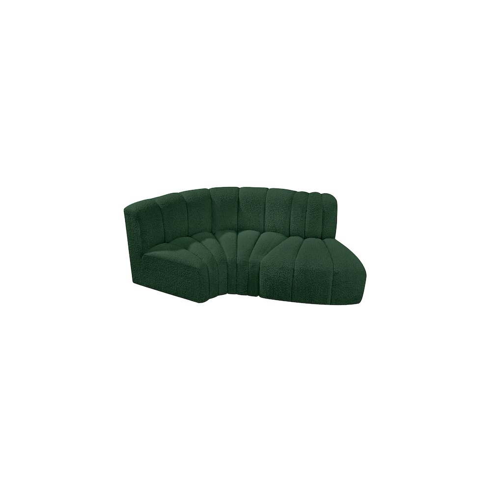Arc Green Boucle Fabric Modular Sofa. Picture 4