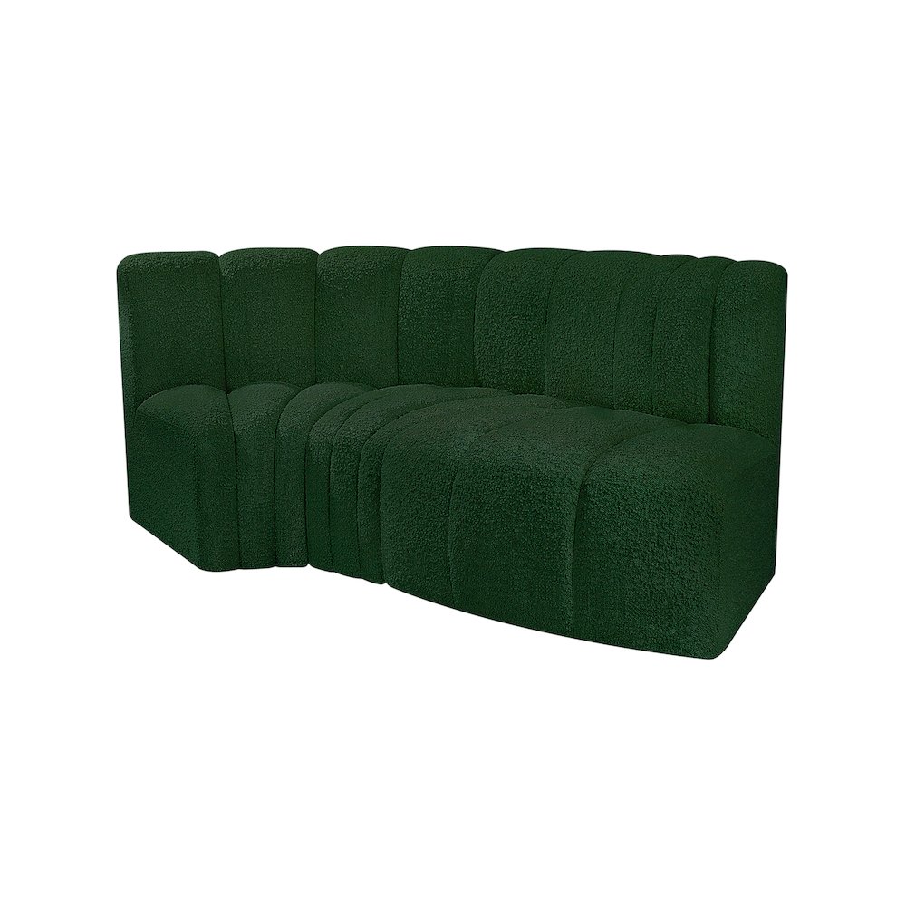 Arc Green Boucle Fabric Modular Sofa. Picture 5