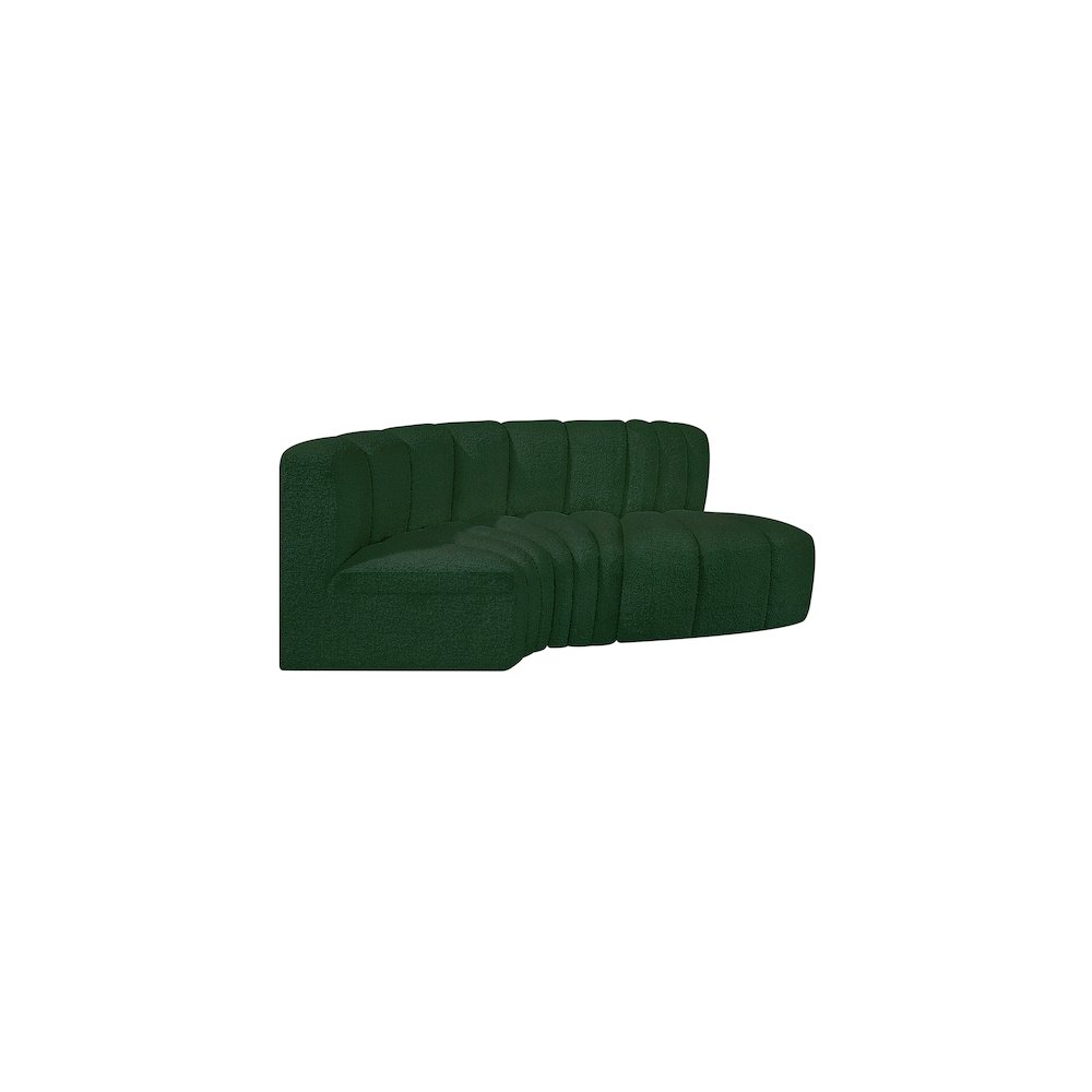 Arc Green Boucle Fabric Modular Sofa. Picture 6