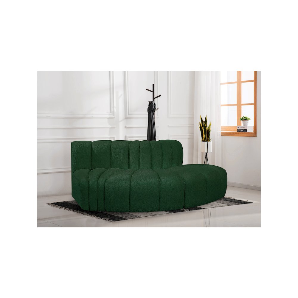 Arc Green Boucle Fabric Modular Sofa. Picture 2