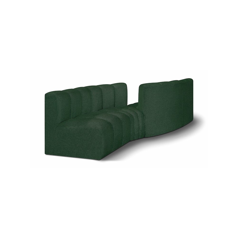 Arc Green Boucle Fabric Modular Sofa. Picture 1