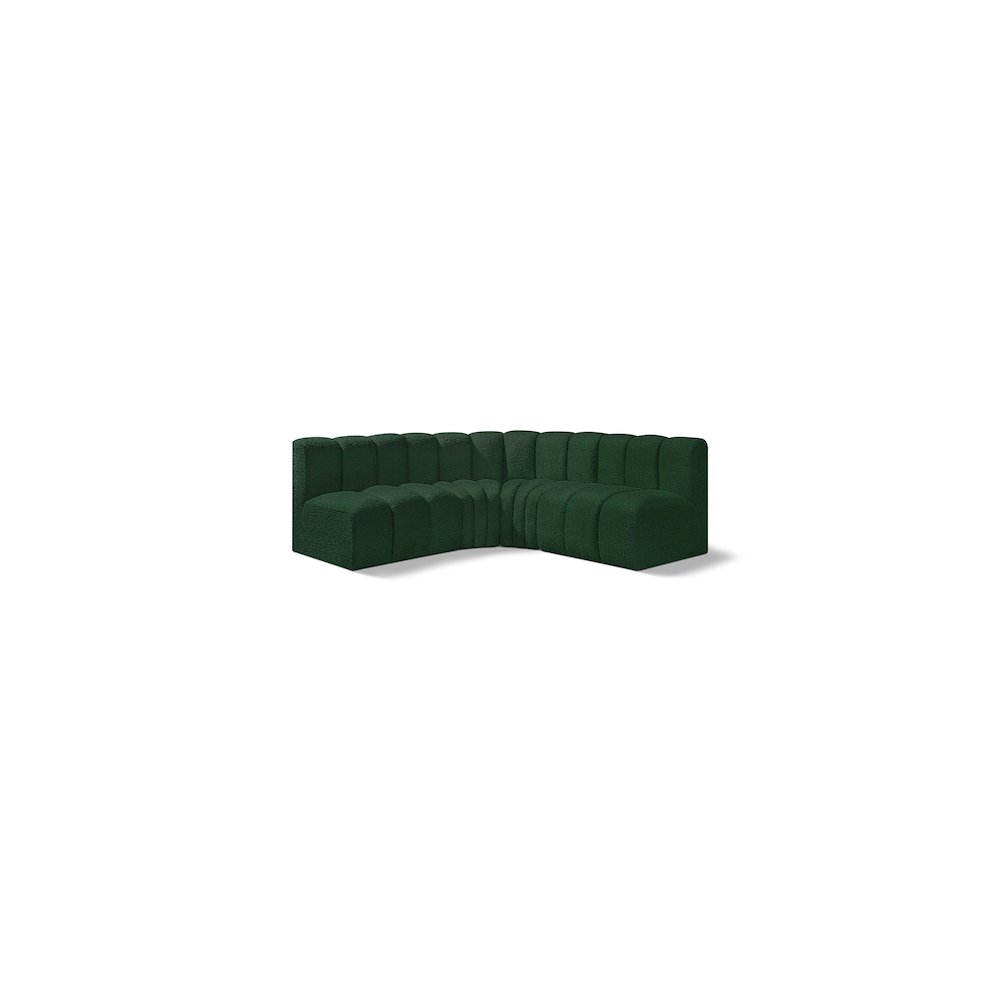 Arc Green Boucle Fabric Modular Sofa. Picture 1