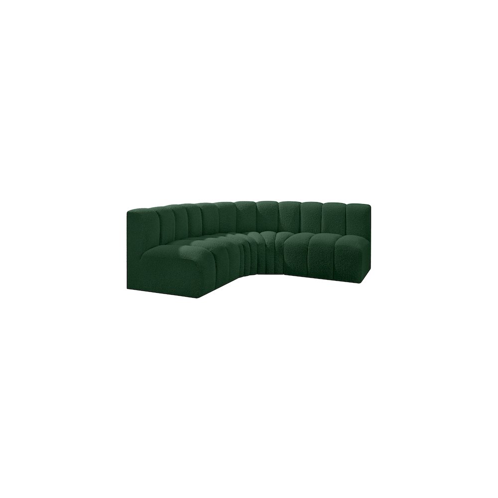 Arc Green Boucle Fabric Modular Sofa. Picture 4
