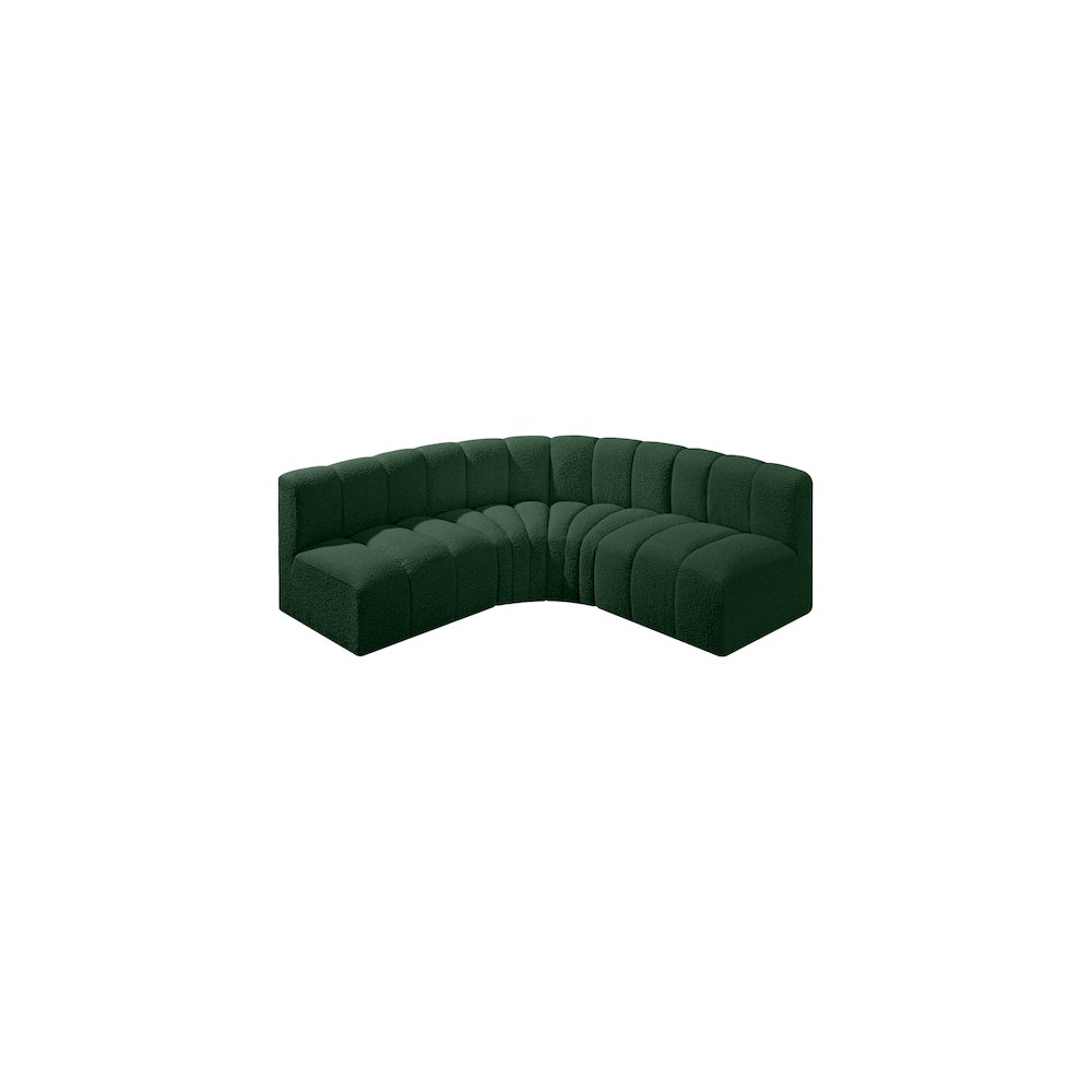 Arc Green Boucle Fabric Modular Sofa. Picture 5