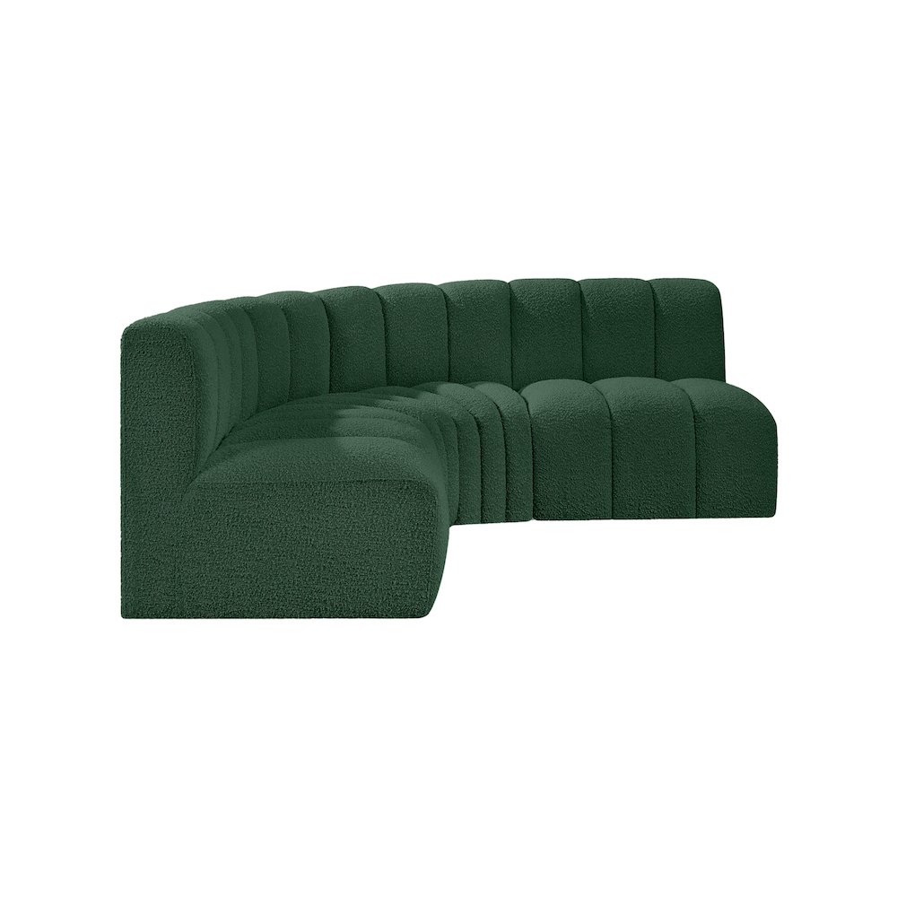 Arc Green Boucle Fabric Modular Sofa. Picture 6